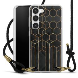 Carry Case Transparent Leather black/gold