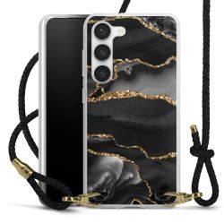 Carry Case Transparent Leather black/gold