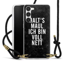 Carry Case Transparent Leder schwarz/gold