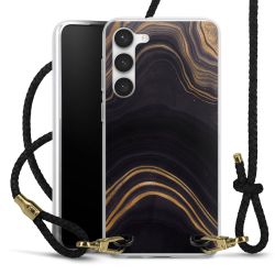 Carry Case Transparent Leather black/gold