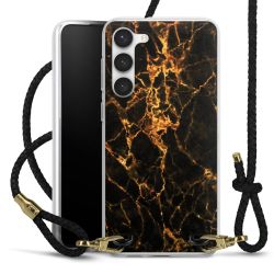 Carry Case Transparent Leather black/gold