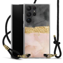 New Carry Case Transparent Leder schwarz/gold