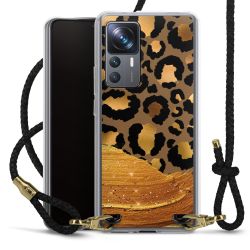 Carry Case Transparent Leather black/gold