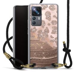 Carry Case Transparent Leather black/gold