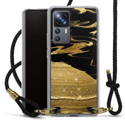 Carry Case Transparent Leather black/gold