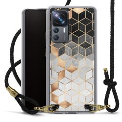 Carry Case Transparent Leather black/gold