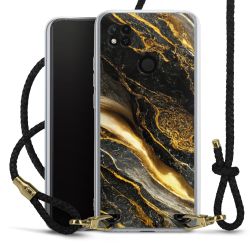 Carry Case Transparent Leather black/gold