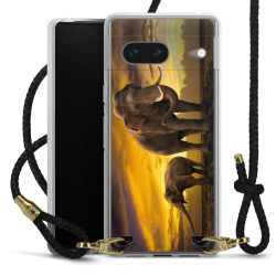 Carry Case Transparent Leather black/gold