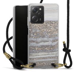 Carry Case Transparent Leather black/gold