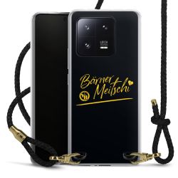 New Carry Case Transparent Leder schwarz/gold