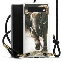 Carry Case Transparent Leather black/gold