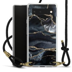 Carry Case Transparent Leather black/gold