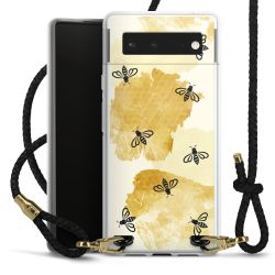 Carry Case Transparent Leder schwarz/gold