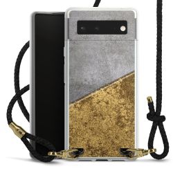 Carry Case Transparent Leder schwarz/gold