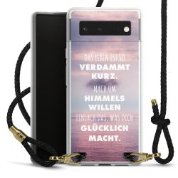 Carry Case Transparent Leder schwarz/gold