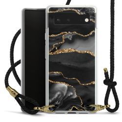 Carry Case Transparent Leather black/gold