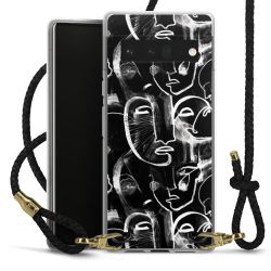 Carry Case Transparent Leather black/gold