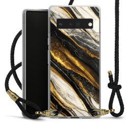 New Carry Case Transparent Leder schwarz/gold