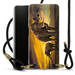 Carry Case Transparent Leather black/gold