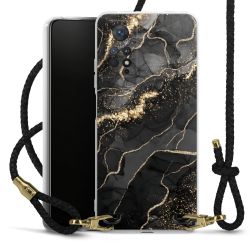 Carry Case Transparent Leather black/gold