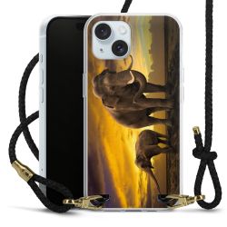 Carry Case Transparent Leather black/gold