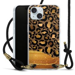 Carry Case Transparent Leather black/gold