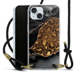 Carry Case Transparent Leather black/gold