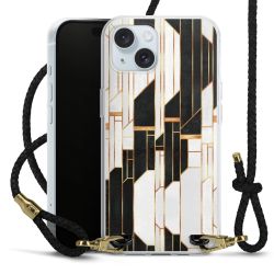 Carry Case Transparent Leather black/gold