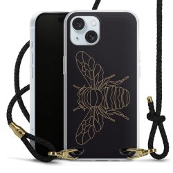 Carry Case Transparent Leather black/gold