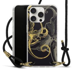 Carry Case Transparent Leather black/gold