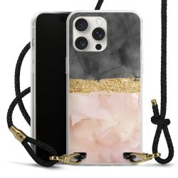 New Carry Case Transparent Leder schwarz/gold