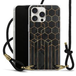 Carry Case Transparent Leather black/gold