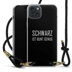 Carry Case Transparent Leder schwarz/gold