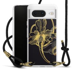 Carry Case Transparent Leather black/gold