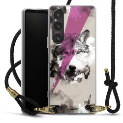 Carry Case Transparent Leather black/gold