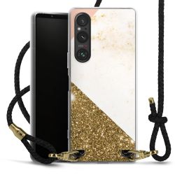 Carry Case Transparent Leather black/gold