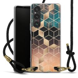 Carry Case Transparent Leather black/gold