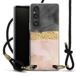 Carry Case Transparent Leather black/gold