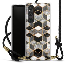 Carry Case Transparent Leather black/gold