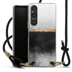 Carry Case Transparent Leather black/gold