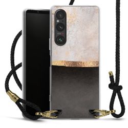 Carry Case Transparent Leather black/gold