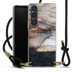 Carry Case Transparent Leather black/gold