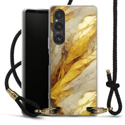 Carry Case Transparent Leather black/gold