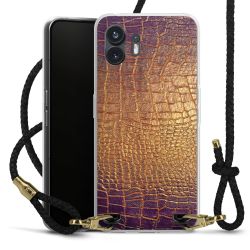 Carry Case Transparent Leather black/gold