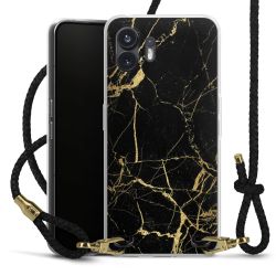 Carry Case Transparent Leather black/gold