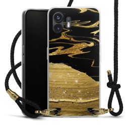 Carry Case Transparent Leather black/gold