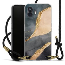 Carry Case Transparent Leather black/gold