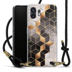 Carry Case Transparent Leather black/gold