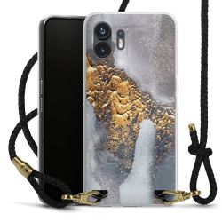 Carry Case Transparent Leather black/gold