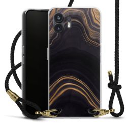 Carry Case Transparent Leather black/gold